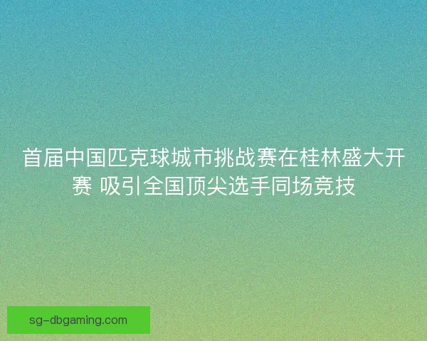 首届中国匹克球城市挑战赛在桂林盛大开赛 吸引全国顶尖选手同场竞技